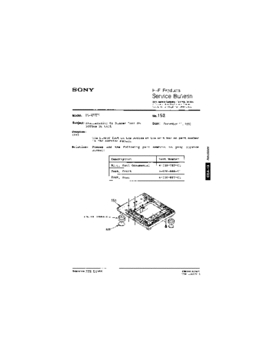 Sony HFP0152  Sony HiFi Service Bulletin HFP0152.PDF