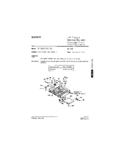 Sony HFP0153  Sony HiFi Service Bulletin HFP0153.PDF