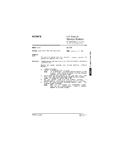 Sony HFP0154  Sony HiFi Service Bulletin HFP0154.PDF