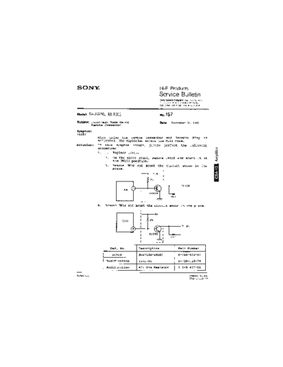Sony HFP0157  Sony HiFi Service Bulletin HFP0157.PDF