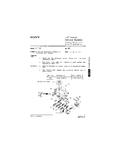 Sony HFP0161  Sony HiFi Service Bulletin HFP0161.PDF