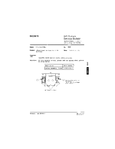 Sony HFP0166  Sony HiFi Service Bulletin HFP0166.PDF
