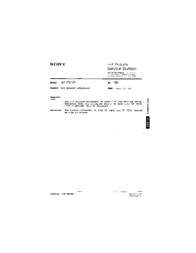 Sony HFP0180  Sony HiFi Service Bulletin HFP0180.PDF