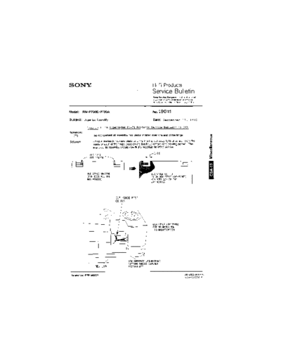 Sony HFP0190  Sony HiFi Service Bulletin HFP0190.PDF