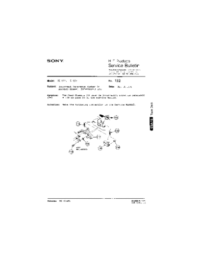 Sony HFP0192  Sony HiFi Service Bulletin HFP0192.PDF