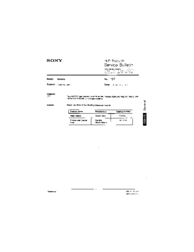 Sony HFP0197  Sony HiFi Service Bulletin HFP0197.PDF