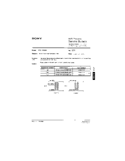 Sony HFP0201  Sony HiFi Service Bulletin HFP0201.PDF