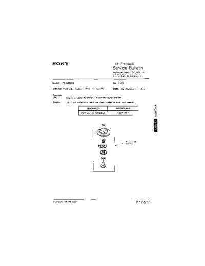 Sony HFP0208  Sony HiFi Service Bulletin HFP0208.PDF