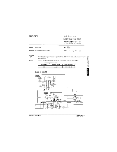 Sony HFP0235  Sony HiFi Service Bulletin HFP0235.PDF