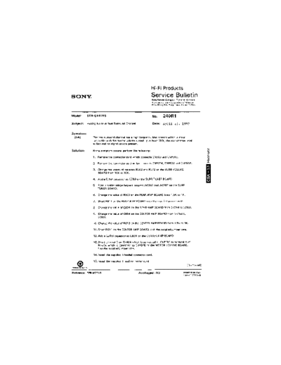 Sony HFP0240  Sony HiFi Service Bulletin HFP0240.PDF