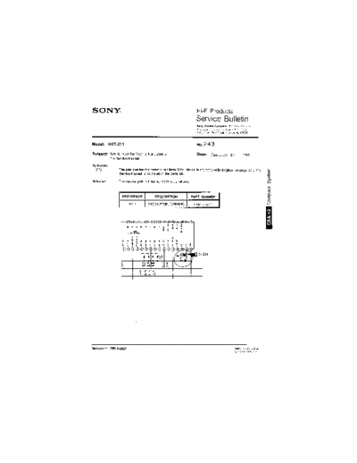 Sony HFP0243  Sony HiFi Service Bulletin HFP0243.PDF