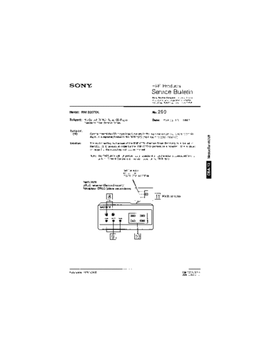 Sony HFP0250  Sony HiFi Service Bulletin HFP0250.PDF