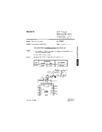 Sony HFP0255  Sony HiFi Service Bulletin HFP0255.PDF