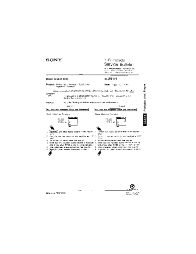 Sony HFP0261  Sony HiFi Service Bulletin HFP0261.PDF