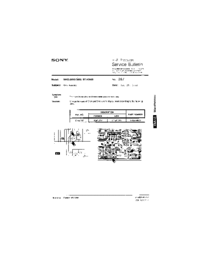 Sony HFP0267  Sony HiFi Service Bulletin HFP0267.PDF