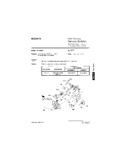 Sony HFP0271  Sony HiFi Service Bulletin HFP0271.PDF