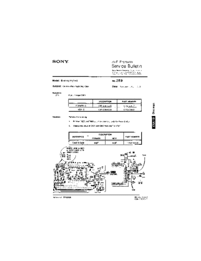 Sony HFP0289  Sony HiFi Service Bulletin HFP0289.PDF