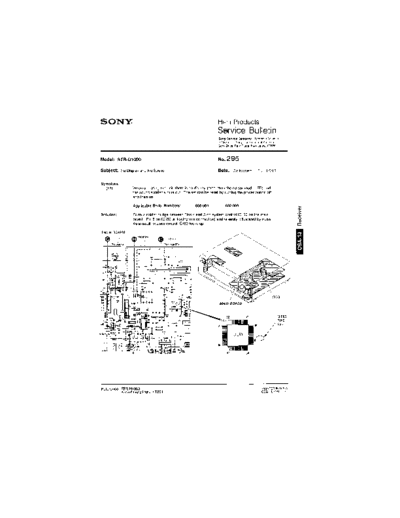 Sony HFP0295  Sony HiFi Service Bulletin HFP0295.PDF