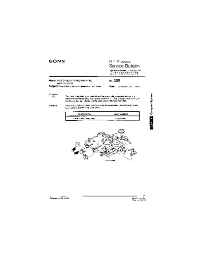 Sony HFP0299  Sony HiFi Service Bulletin HFP0299.PDF