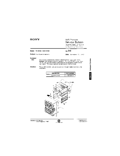 Sony HFP0310  Sony HiFi Service Bulletin HFP0310.PDF