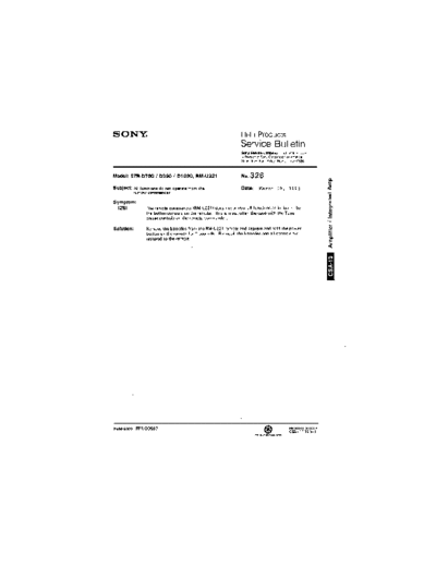 Sony HFP0326  Sony HiFi Service Bulletin HFP0326.PDF