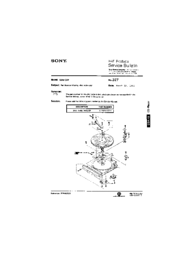 Sony HFP0327  Sony HiFi Service Bulletin HFP0327.PDF