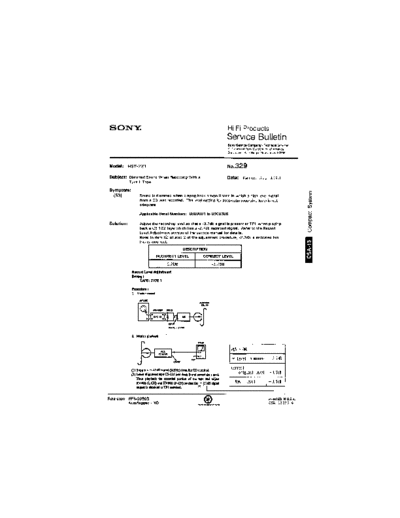 Sony HFP0329  Sony HiFi Service Bulletin HFP0329.PDF