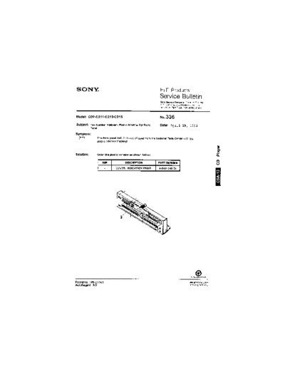 Sony HFP0336  Sony HiFi Service Bulletin HFP0336.PDF