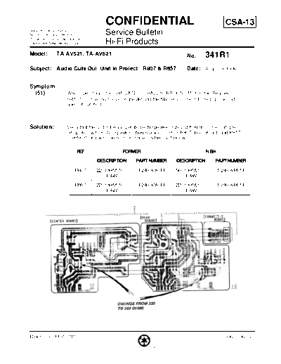 Sony HFP0341  Sony HiFi Service Bulletin HFP0341.PDF
