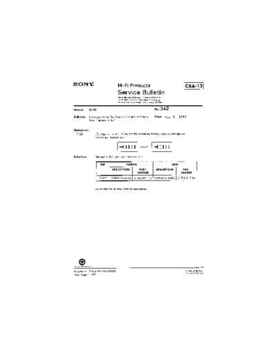 Sony HFP0342  Sony HiFi Service Bulletin HFP0342.PDF