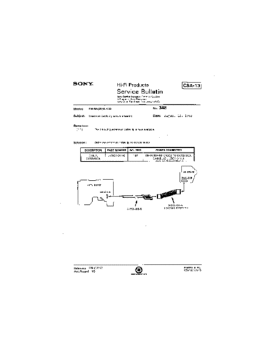 Sony HFP0348  Sony HiFi Service Bulletin HFP0348.PDF