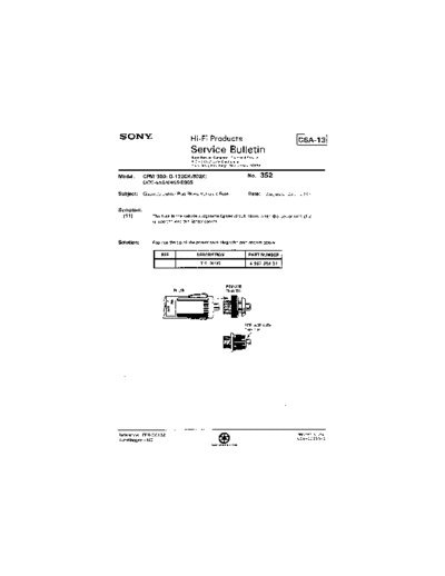 Sony HFP0352  Sony HiFi Service Bulletin HFP0352.PDF