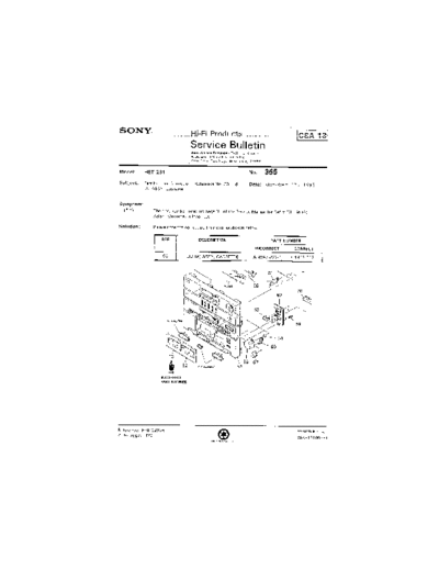 Sony HFP0355  Sony HiFi Service Bulletin HFP0355.PDF