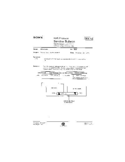 Sony HFP0357  Sony HiFi Service Bulletin HFP0357.PDF