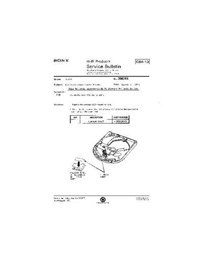 Sony HFP0366  Sony HiFi Service Bulletin HFP0366.PDF
