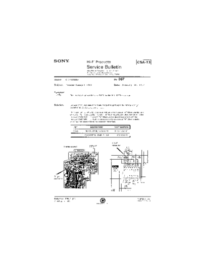 Sony HFP0367  Sony HiFi Service Bulletin HFP0367.PDF