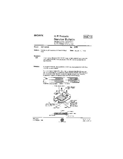 Sony HFP0378  Sony HiFi Service Bulletin HFP0378.PDF