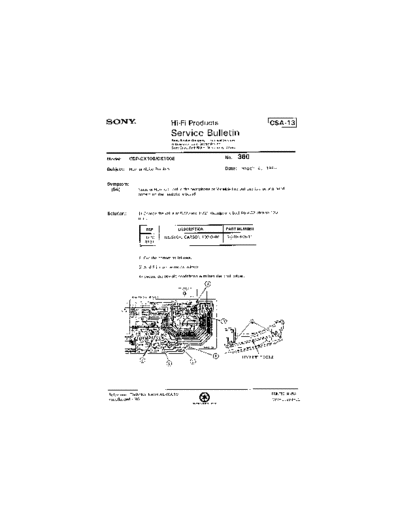 Sony HFP0380  Sony HiFi Service Bulletin HFP0380.PDF