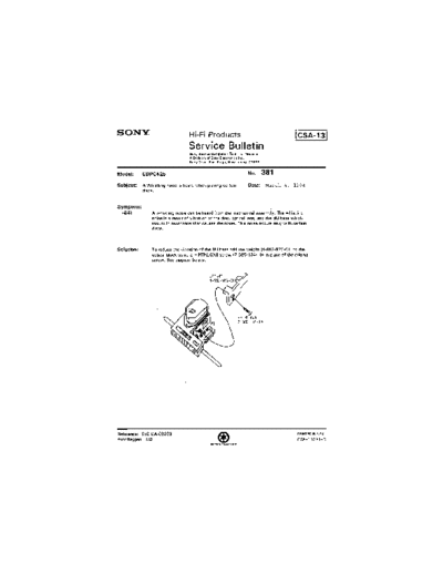 Sony HFP0381  Sony HiFi Service Bulletin HFP0381.PDF