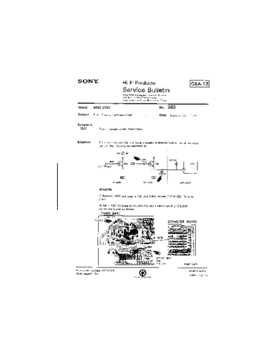 Sony HFP0383  Sony HiFi Service Bulletin HFP0383.PDF