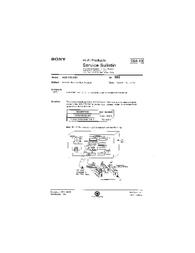 Sony HFP0385  Sony HiFi Service Bulletin HFP0385.PDF