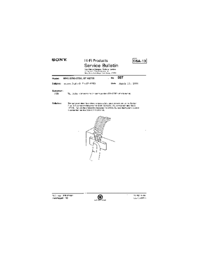 Sony HFP0387  Sony HiFi Service Bulletin HFP0387.PDF