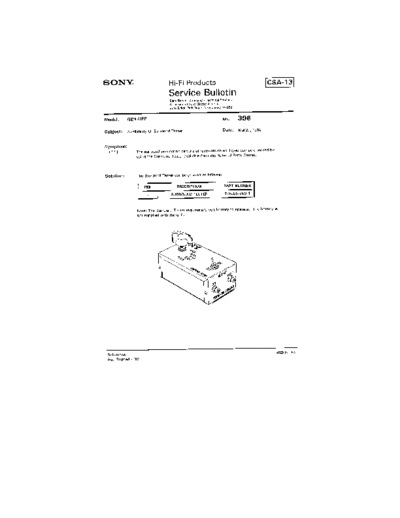 Sony HFP0396  Sony HiFi Service Bulletin HFP0396.PDF