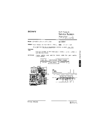 Sony HiFi -   Service Bulletin 135R1  Sony HiFi Service Bulletin HiFi - Sony Service Bulletin 135R1.pdf