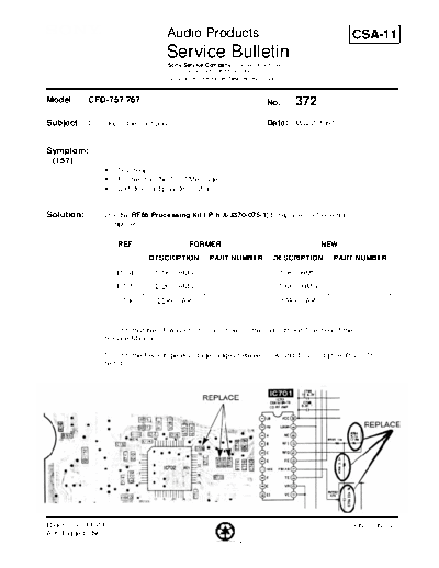 Sony HiFi -   Service Bulletin 372  Sony HiFi Service Bulletin HiFi - Sony Service Bulletin 372.pdf