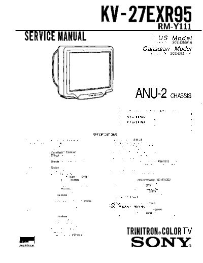 Sony KV-27EXR95  Sony SONY KV chassis KV-27EXR95.pdf