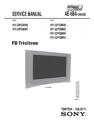 Sony KV-28FQ86E  Sony SONY KV chassis KV-28FQ86E.pdf