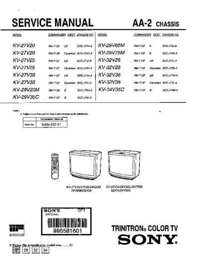 Sony KV-29V65 AA-2  Sony SONY KV chassis KV-29V65_AA-2.pdf