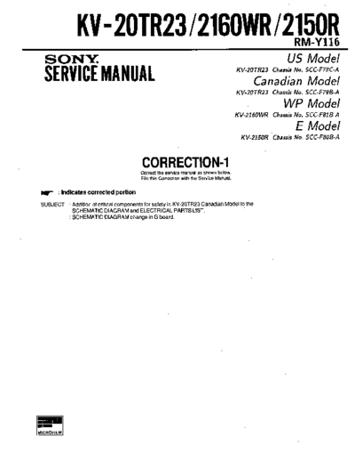 Sony KV-20TR23 2160WR 2150R cor1  Sony SONY KV chassis KV-20TR23_2160WR_2150R cor1.pdf