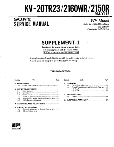 Sony KV-20TR23 2160WR 2150R sup1  Sony SONY KV chassis KV-20TR23_2160WR_2150R sup1.pdf